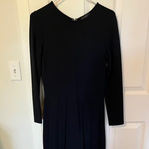 Pleated black dress